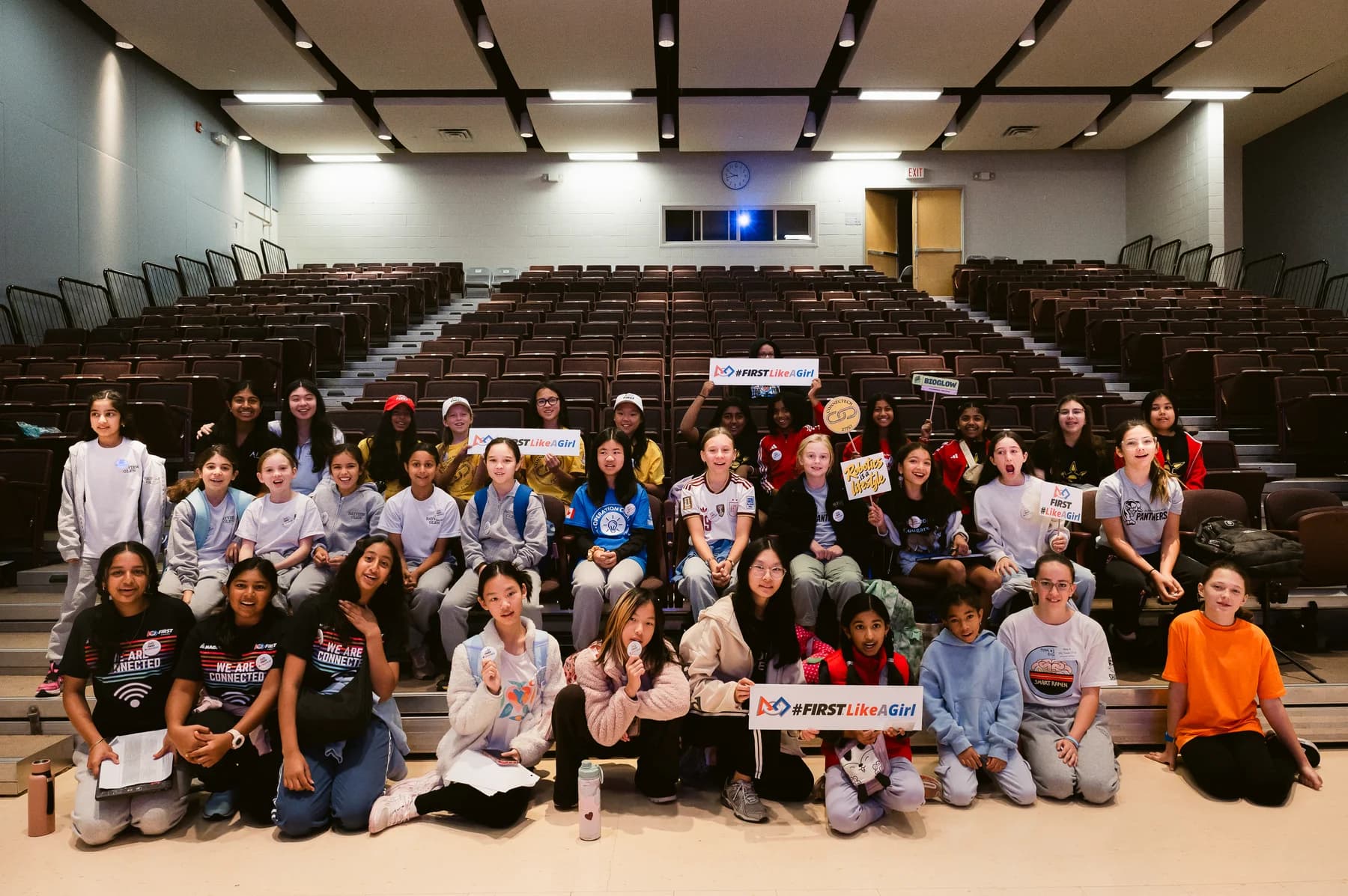 FLL kickoff participants gathered in the auditorium